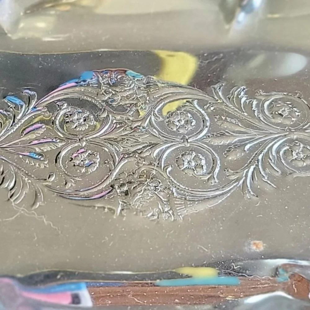 Vintage Elegant Metal Serving Tray / Candy Dish
